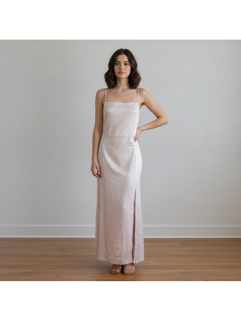 ZARA Light Pink Strappy Maxi Dress XXL New With Tags